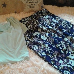 🖤💙MINT&NAVY SWEET DESIGN CASSIE PENCIL SKIRT💙🖤